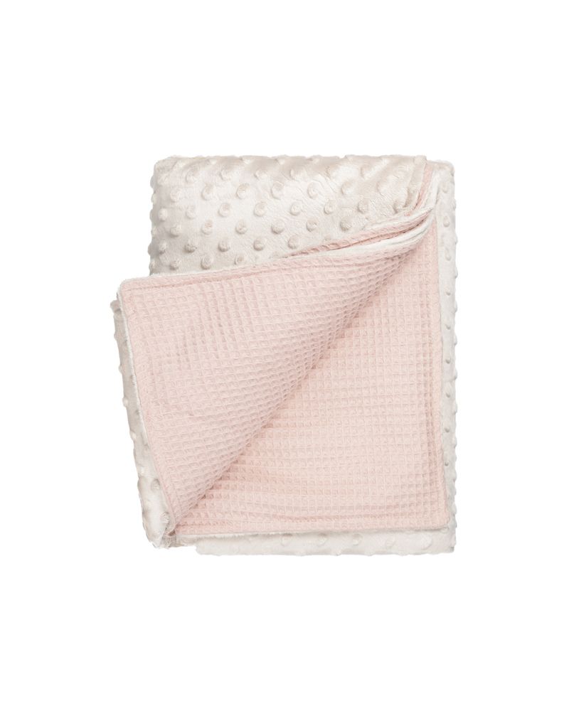 violist Kolonel schilder Ledikant deken minky/wafel (sand/roze) - Babystyling.nl